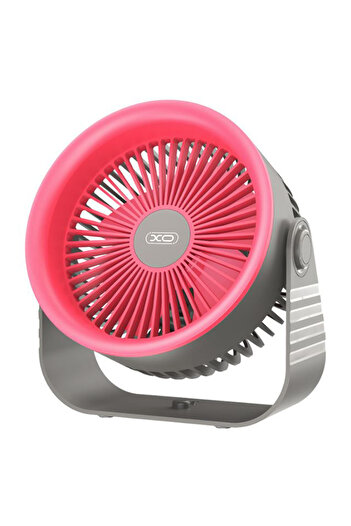 REDz Accessories Desk/Wall Fan XO-MF86, 3600mAh Battery, 4 Speeds, Pink