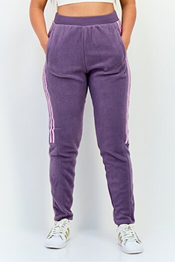 adidas Women Sportswear Fit Fleece Outdoor Sweatpants, Purple