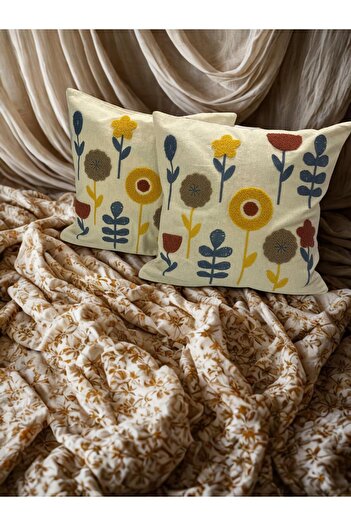TekStilize Punch Cushion Cover 45X+45 (2 Pieces)