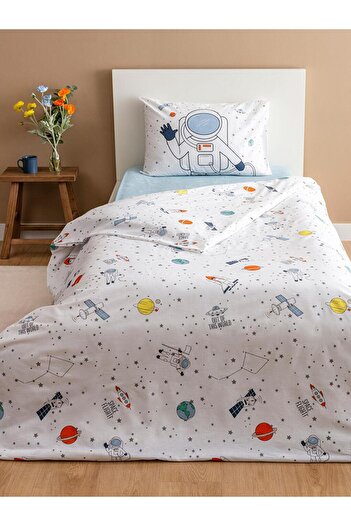 LC Waikiki Mixed Astronaut Printed Children's Duvet Cover Set (S5)