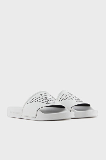 Emporio Armani Logo Single Band Slippers Unisex Slippers Xvps11 Xr273 T680