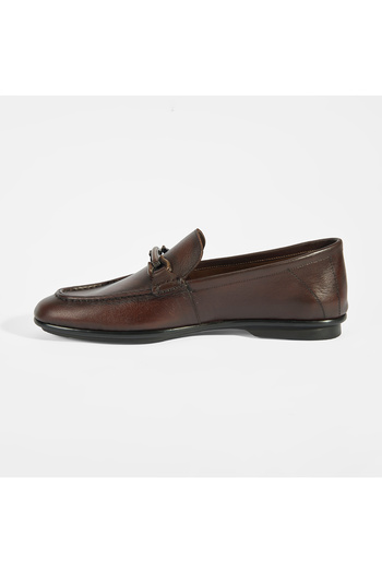 Desa Ανδρικό δερμάτινο slip-on καφέ loafer