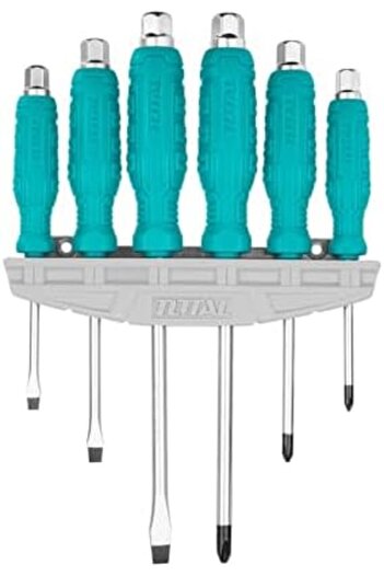 TOTAL 6 Pcs go-through screwdriver set -THGSS35061