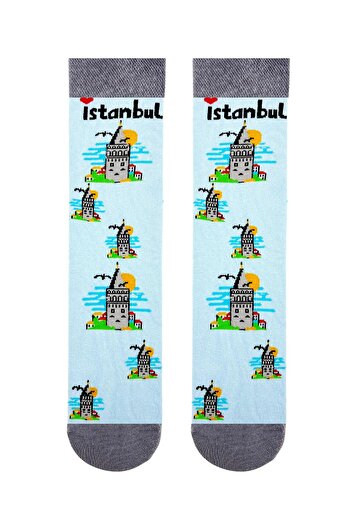 CARNAVAL SOCKS ЧОРАПИ С ШАБЛОНИ И КУЛА ГАЛАТА ИСТАНБУЛ