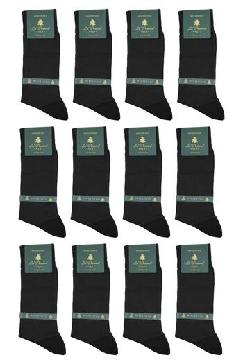La Pescara Black Dot Pattern Ultra Luxury 12 Pack Mercerized Men's Socks Crp400