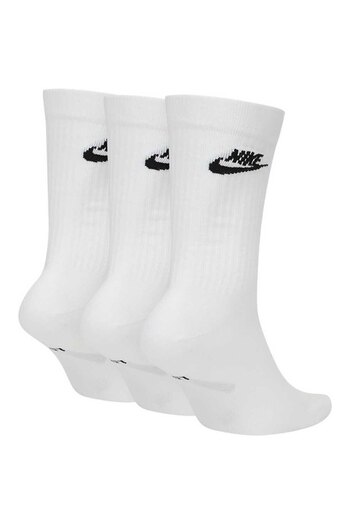 Nike ΚΑΛΤΣΕΣ Nike Sportswear Everyday Essential Crew 3 ζευγάρια, Λευκές, Unisex