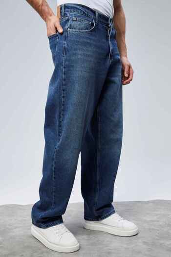 CEDY DENIM High Quality Men's High Waist Baggy Skater Jean Blue-C364
