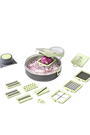 Herum Multifunctional vegetable grater, with accessories for different types of slicing, 29.5 x 22 x 9 cm