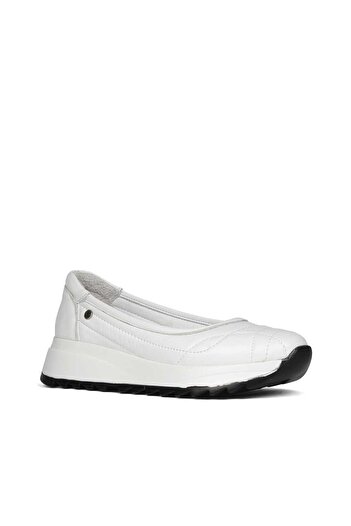 Celal Gültekin Women's White Wedge Heeled Leather Shoes
