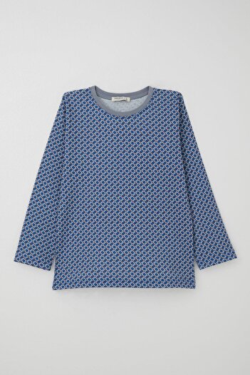 Breeze Boy's Pajamas Set Square Print 4-8 Years, Blue
