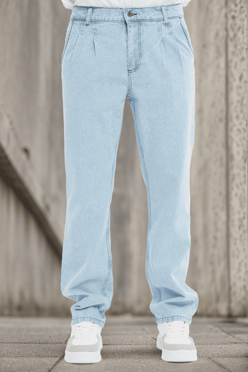 CEDY DENIM High Quality High Waist Loose Fit Jeans - C354-Ice Blue