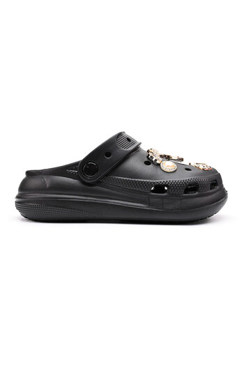 Tmall Women's Slippers, With Platform And Accessories, Foam, Pd1026, Black