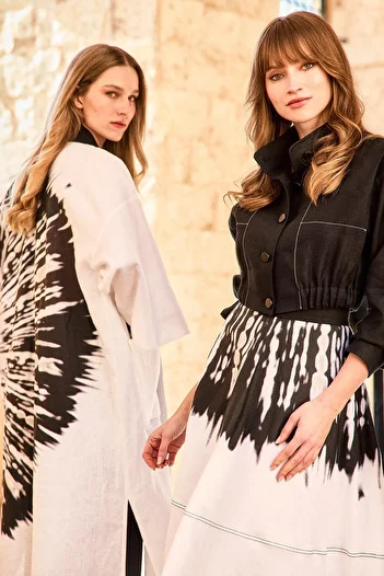 Zühre Patterned Skirt Jacket Double Set Tk-1595