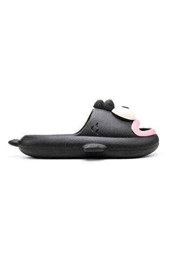 Tmall Women's Slippers, With Ugly Fish Cartoons, Foam, Pd1036, Black