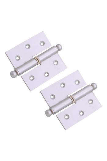 flores Aluminum hinge, right, for door, satin, 70 x 70 mm, 2 pcs / set