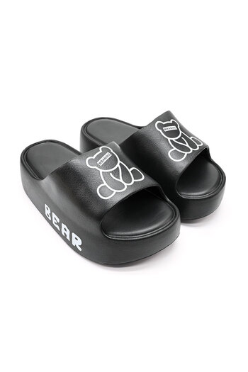 Tmall Women's Slippers, With Platform, Foam, Pd1029, Black