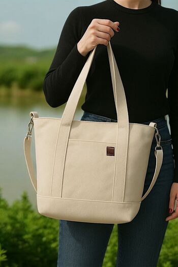 Katusa Women's Canvas Snap Adjustable Cross Strap Hand and Shoulder Bag