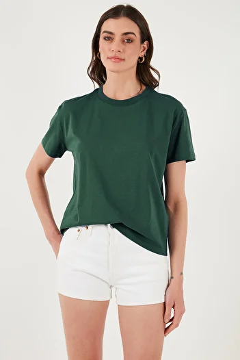 Lela Cotton Oversize Fit Crew Neck t Shirt t Shirt 5866097