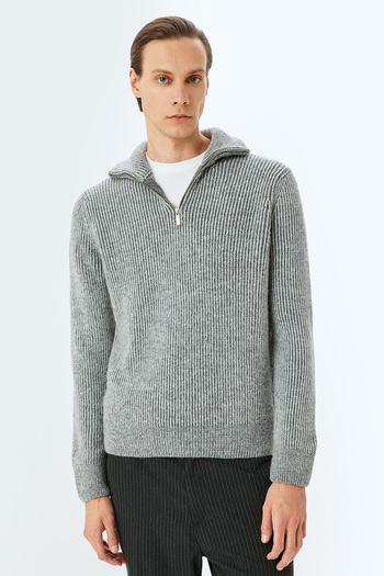 Koton Men's Gray Sweater (Model Code: 5Wam70048Ht31)