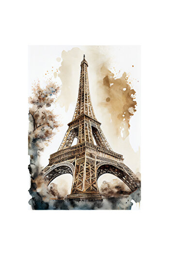 StoryGift Romania Sticker Adeziv 90CM Cu Peisaj Turnul Eiffel, Paris, Orasul Iubirii, Calatorii, Vacanta, Multic