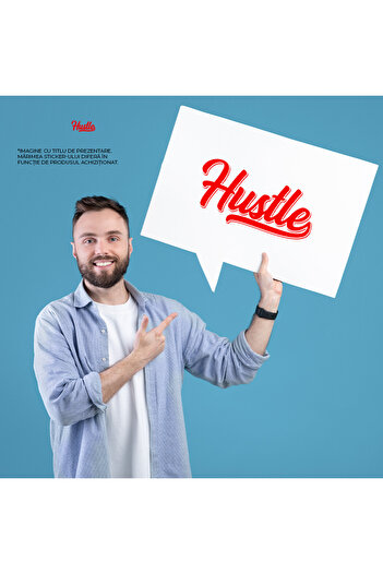 StoryGift Romania Adhesive Sticker 90CM Exterior with a message that encourages you to work - ambition, effort, Red Vinyl