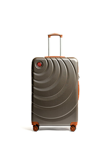 Travel POLO Troler cabina avion, TRAVEL POLO, 57x35x25cm, A1005, bagaj de mana, valiza din ABS, Fume / Tabac