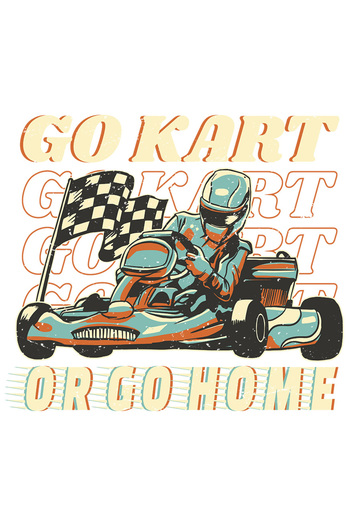 StoryGift Romania Sticker Autocolant 70CM Cu Mesaj In Engleza Go Kart Or Go Home, Casca, Cursa, cu Margini Albe