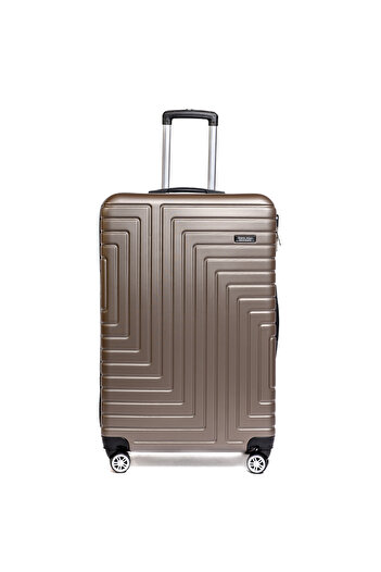Travel POLO Troler mare, TRAVEL POLO, 78x48x32cm, A1004, bagaj de cala. Valiza din ABS, Fume
