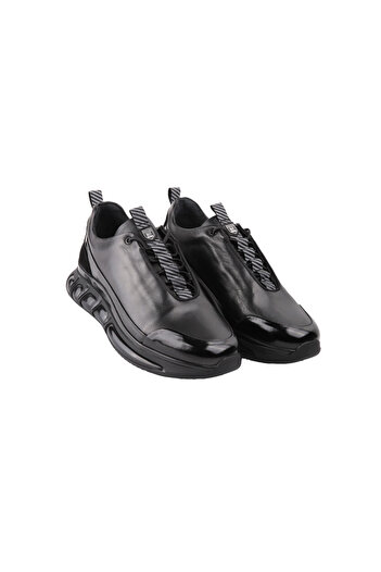 MARCOMEN 14598 SIYAH-SIYAH RUGAN SNEAKER DERI AYAKKABI