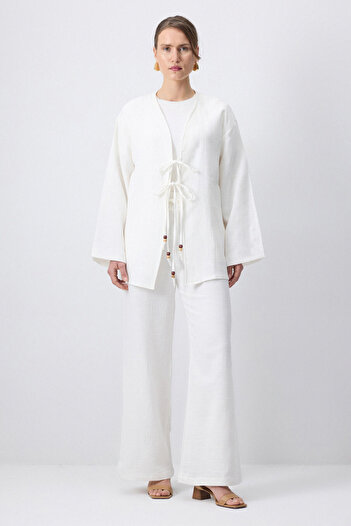 Touché Privé Front Tie Kimono Pants Suit