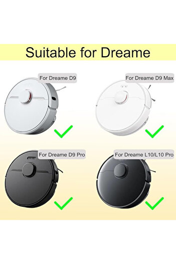 Xiaomi Συμβατό φίλτρο Hepa Dreame D9 / D9 Max /d9 Pro / L10 Pro, Σετ βούρτσας αντικατάστασης βούρτσας - 7 τεμάχια