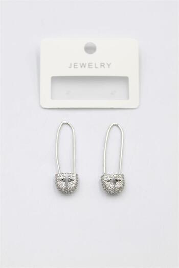 Royaleks Stoned Filkette Earrings - Silver