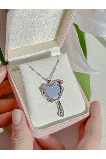 Reorah Collection Diamond Castle Mirror Kolye | Diamond Castle-Gümüş Kaplama