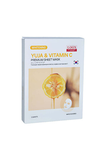 LUX Yoga and Vitamin C Luxury Face Mask - Radiance and Glow - 5 Pieces