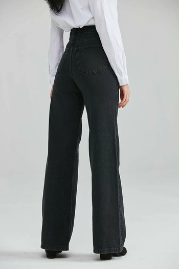 Ramrod Açmsan Black Palazzo Model Wide Leg Jeans