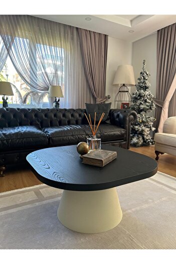desping MASS Modern Mantar Orta Sehpa 85 x 85 Tabla Alüminyum Konik ayak Statik boyalı