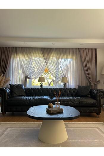 desping MASS Modern Mantar Orta Sehpa 85 x 85 Tabla Alüminyum Konik ayak Statik boyalı