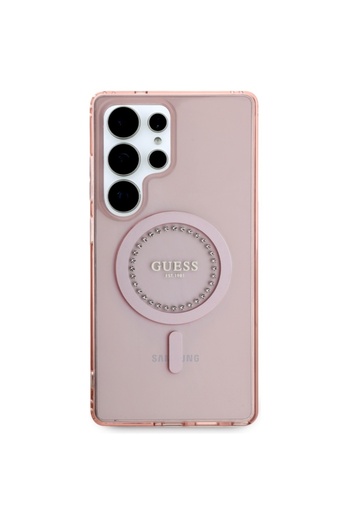Guess Carcasă pentru Samsung Galaxy S25 Ultra IML Strass MagSafe, - Roz