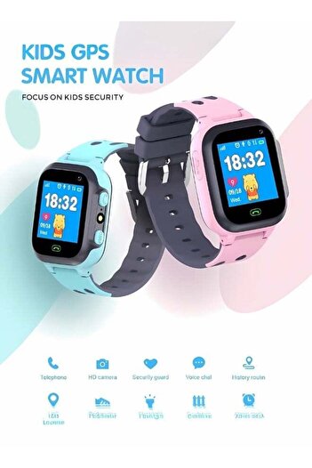 Denx Kids Smart Watch Phone With SIM Card Slot Multicolor
