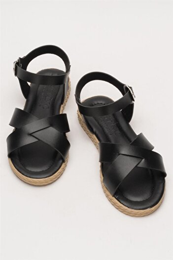 StWenn Black Women's Sandals Comfortable Light Sole