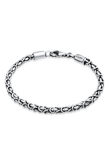 KUZZOI Armband Herren Basic Solid Modern in 925 Sterling Silber