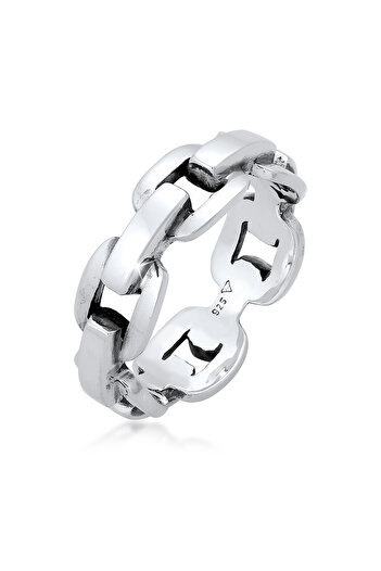 KUZZOI Ring Herren Kette Optik Robust in 925 Sterling Silber
