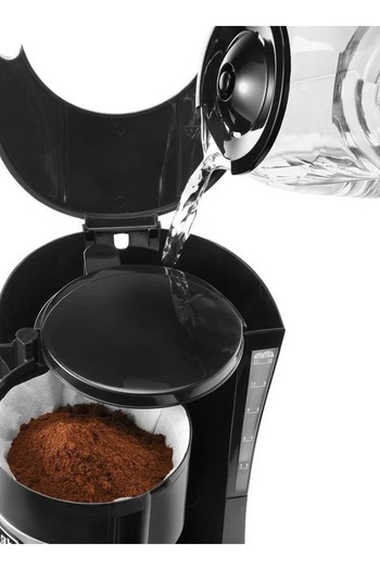 DELONGHİ Filter Coffee Machine 10 Cups And 1.25 Capacity, Americano Maker, 1.25 L 900 W Icm15211 Black