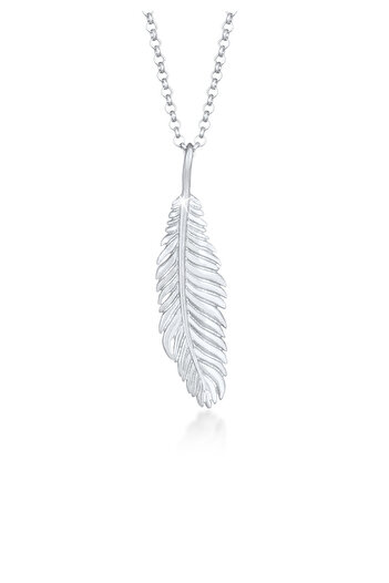 KUZZOI Halskette Federoxid 925 Sterling Silber