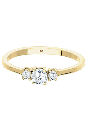 ELLI Ring Trio Zirkonia 375 Gelbgold