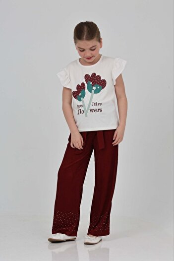junior baby kids Girl's Top and Bottom Set with Stones