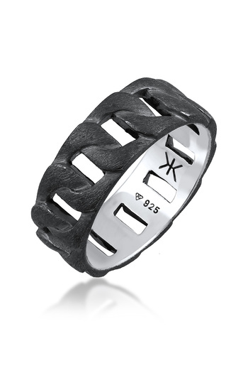KUZZOI Ring Herren Statement Chunky Massiv Trend in 925 Sterling Silber