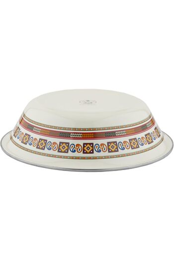 ALSAIF Salad Bowl Ghazar Khuzama By Al Saif, Multicolor, 12 Inch, Aluminum