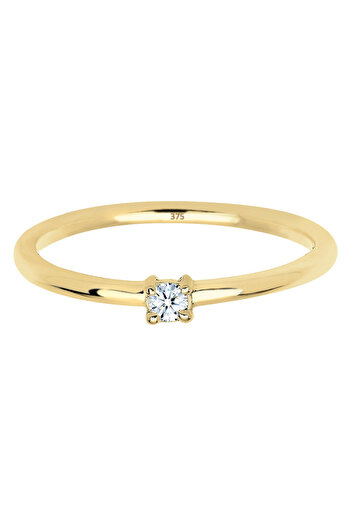 ELLI Ring Verlobungsring Diamant 0.06 ct. 375 Gelbgold