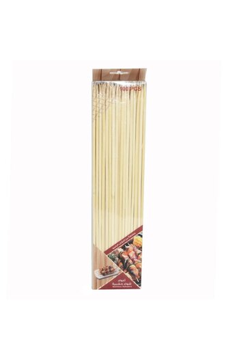HF 100-piece natural wooden barbecue skewers, 35 cm